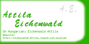 attila eichenwald business card